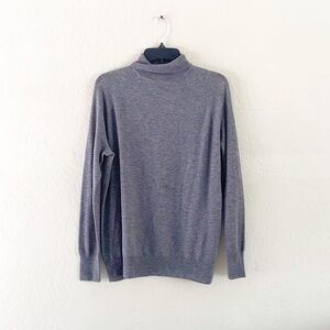 Vince. Lightweight‎ Wool Cashmere Blend Knit Gray Turtleneck Sweater